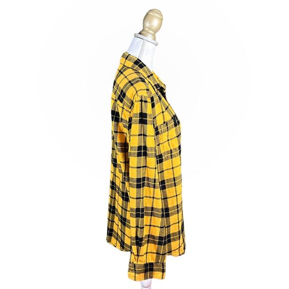 American Eagle Classic Oversized Flannel - Yellow / Black - L - Picture 2 of 5